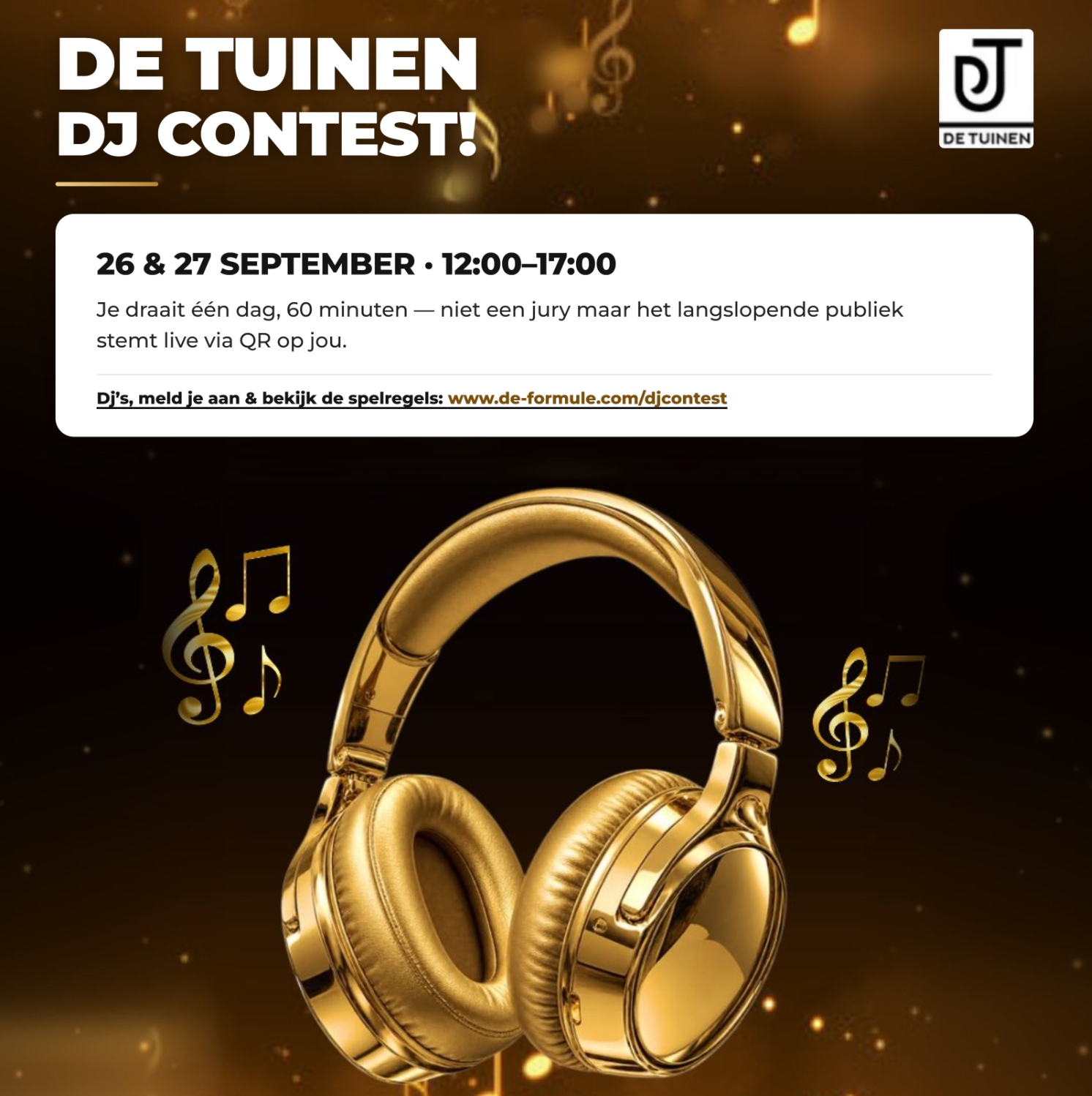 Flyer voor de Dj Contest